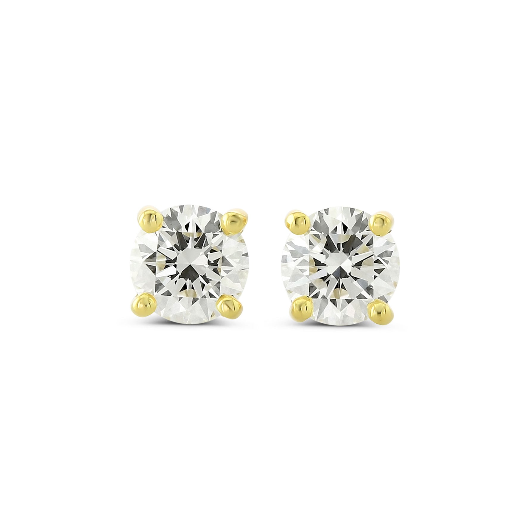 Round Brilliant Diamond Stud Earrings