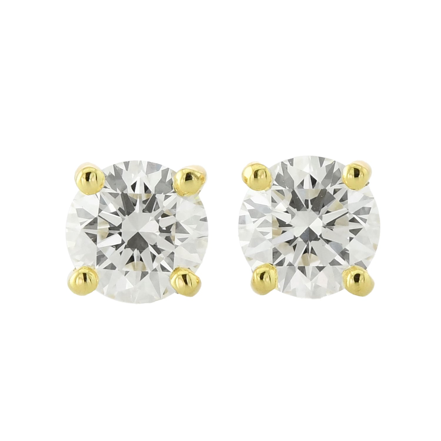 Round Brilliant Diamond Stud Earrings