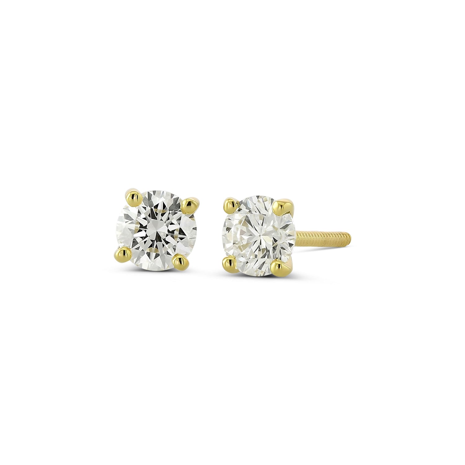 Round Brilliant Diamond Stud Earrings