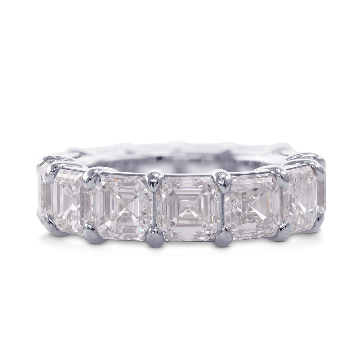 Asscher-cut Full Eternity Diamond Ring