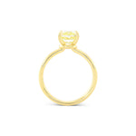 Fancy Light Yellow Cushion Solitaire Diamond Ring