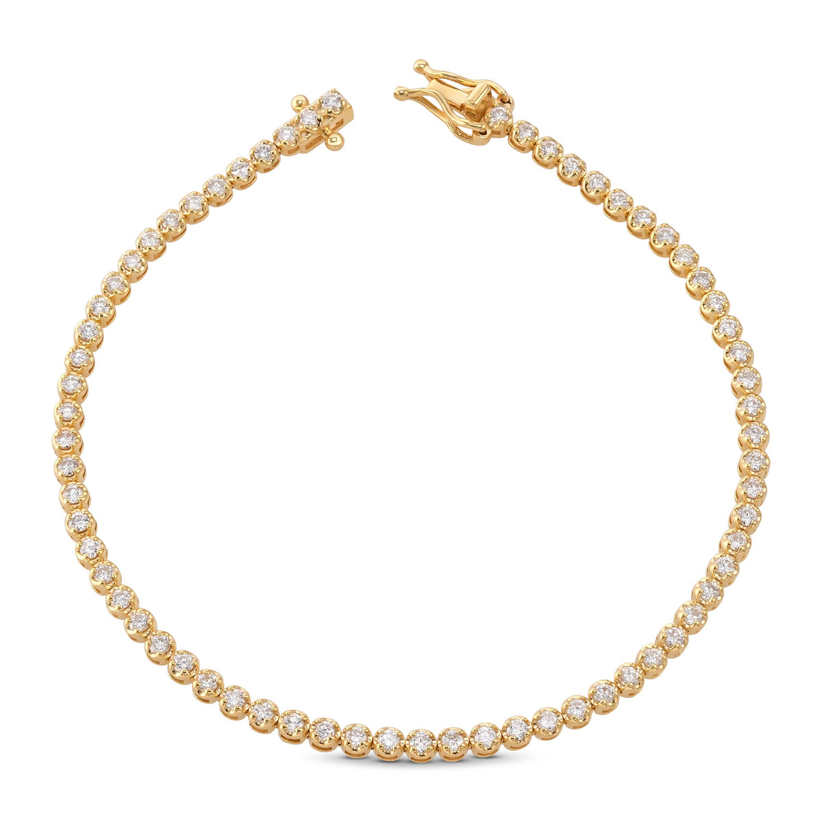 Classic Round Yellow Diamond Tennis Bracelet