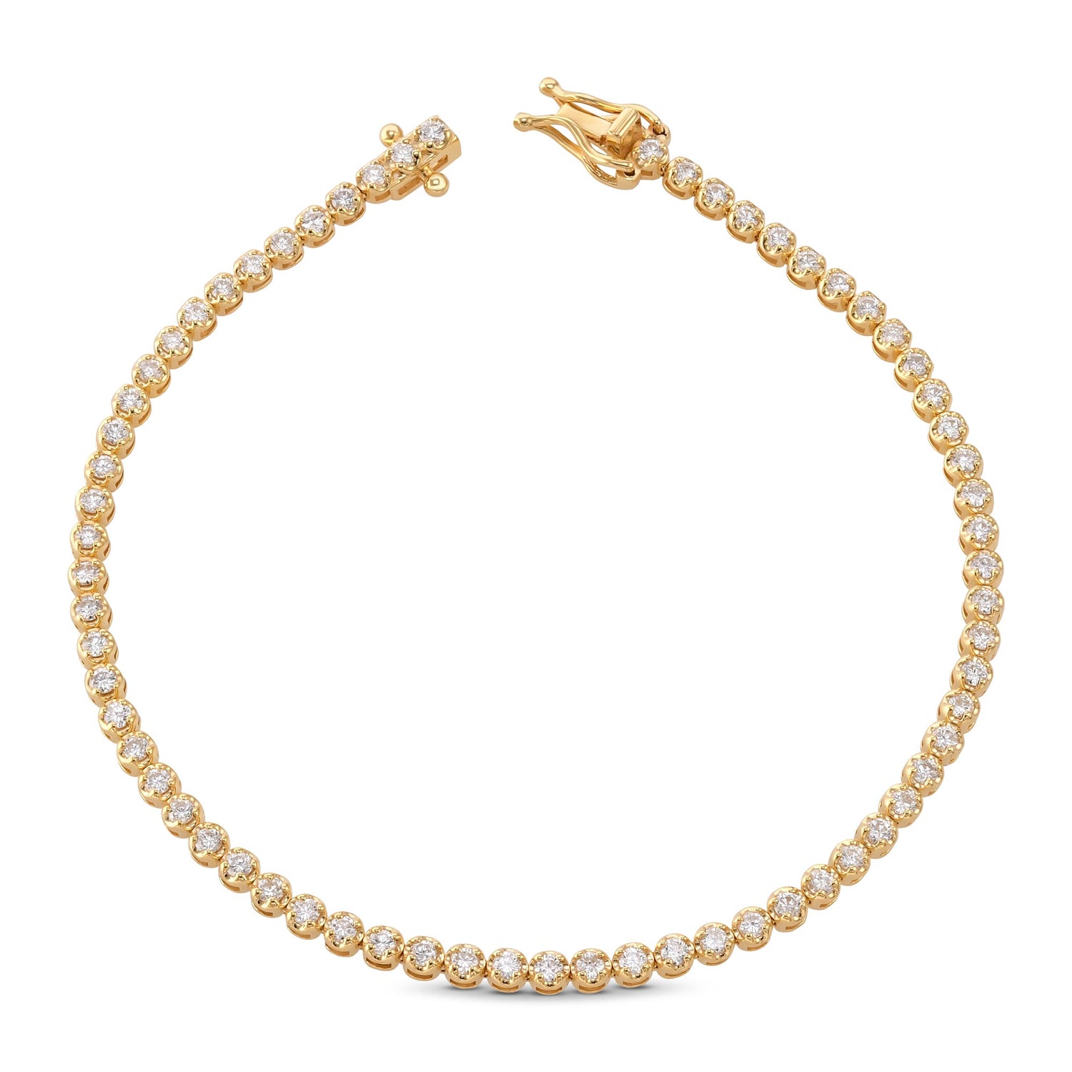 Classic Round Yellow Diamond Tennis Bracelet