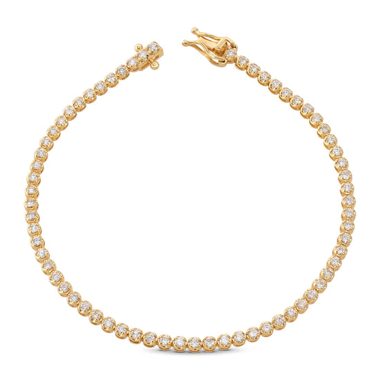 Classic Round Yellow Diamond Tennis Bracelet