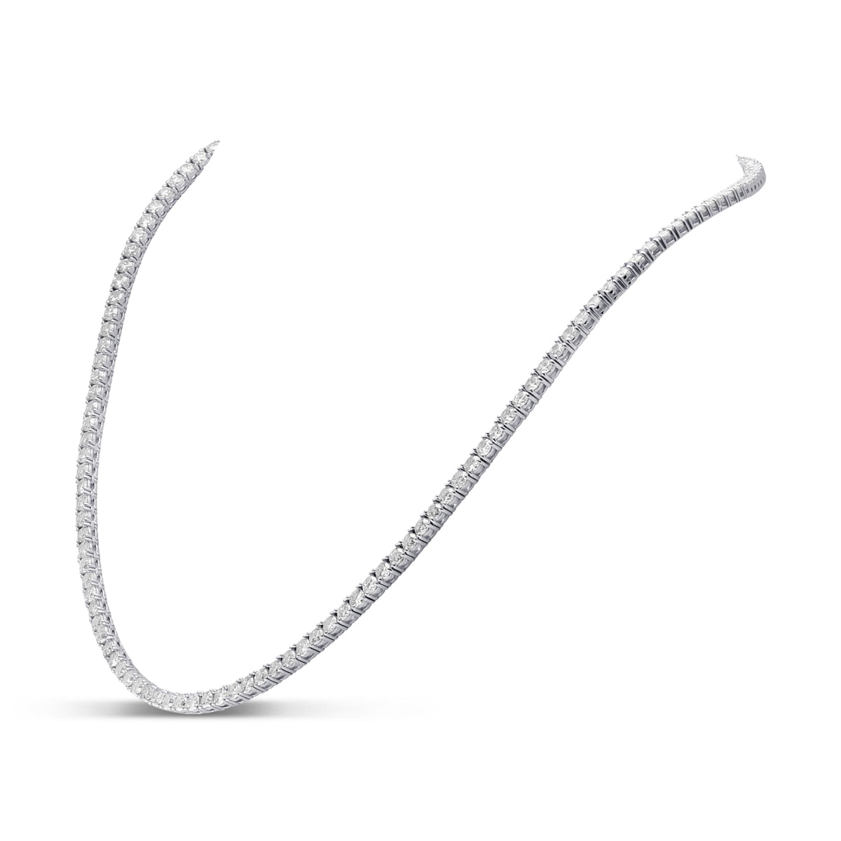 White Diamond Tennis Necklace