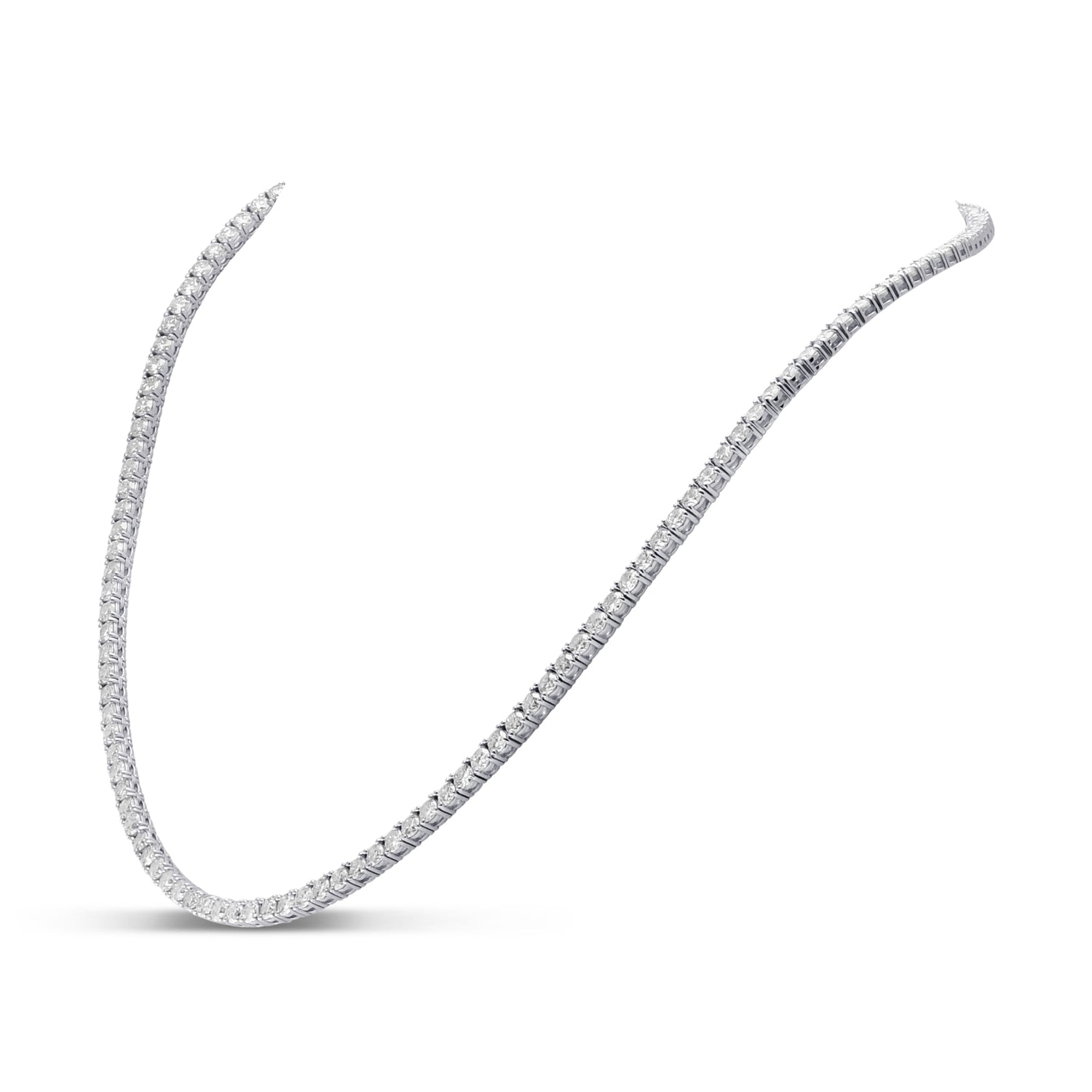 White Diamond Tennis Necklace