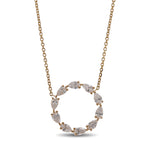 Hoop Pear White Diamond Pendant