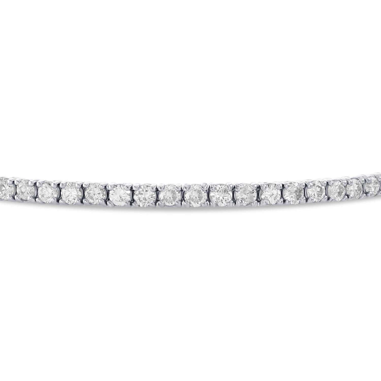 Round White Diamond Tennis Bracelet