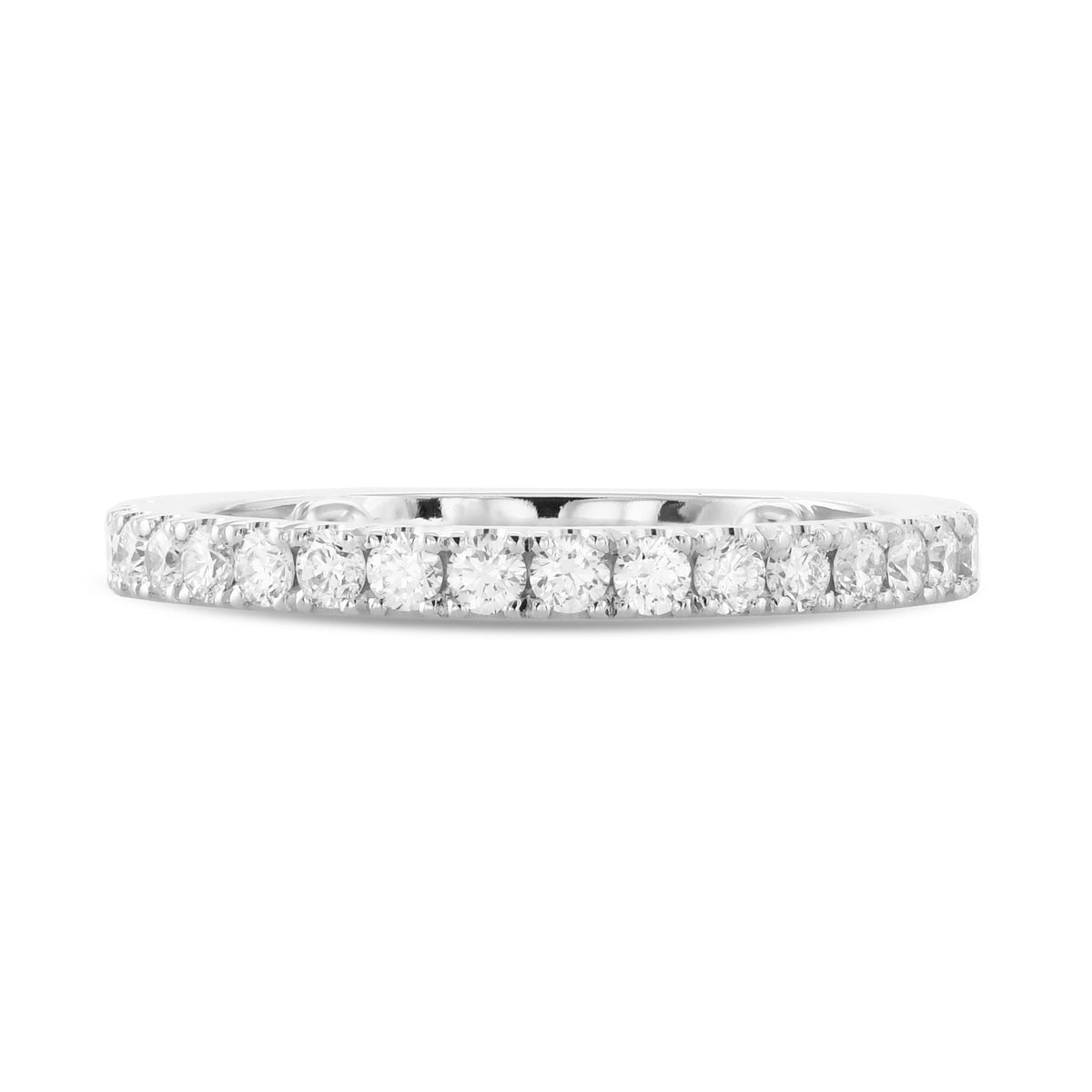 Open Pave Diamond Half Eternity Ring