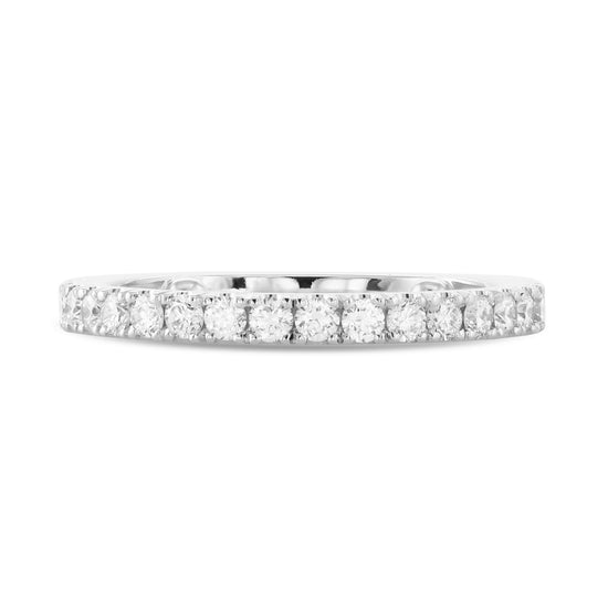 Open Pave Diamond Half Eternity Ring