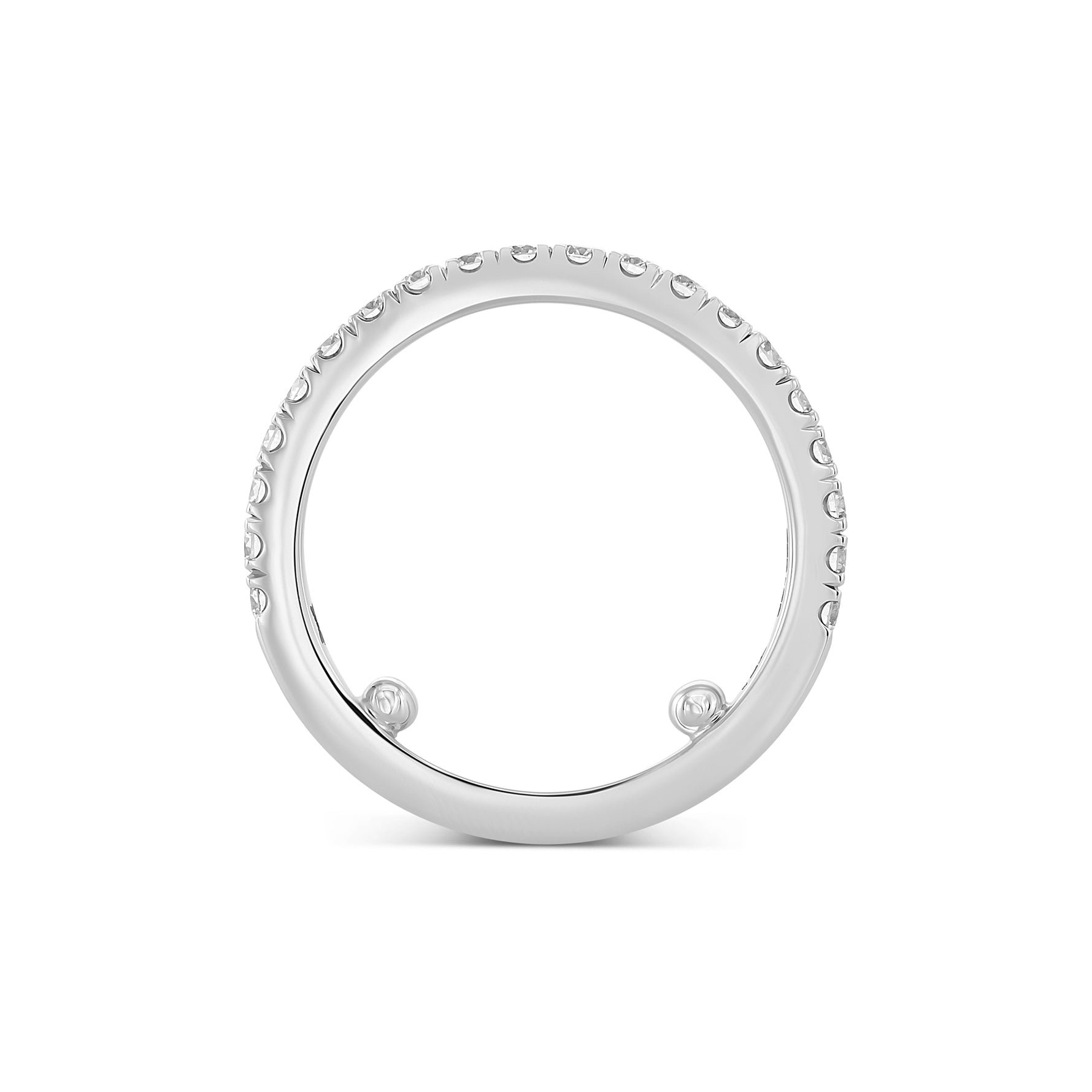 Open Pave Diamond Half Eternity Ring