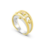 Fancy Intense Yellow Emerald Diamond Fleur de Lis Men's Ring