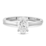 Classic Oval Diamond Solitaire Ring
