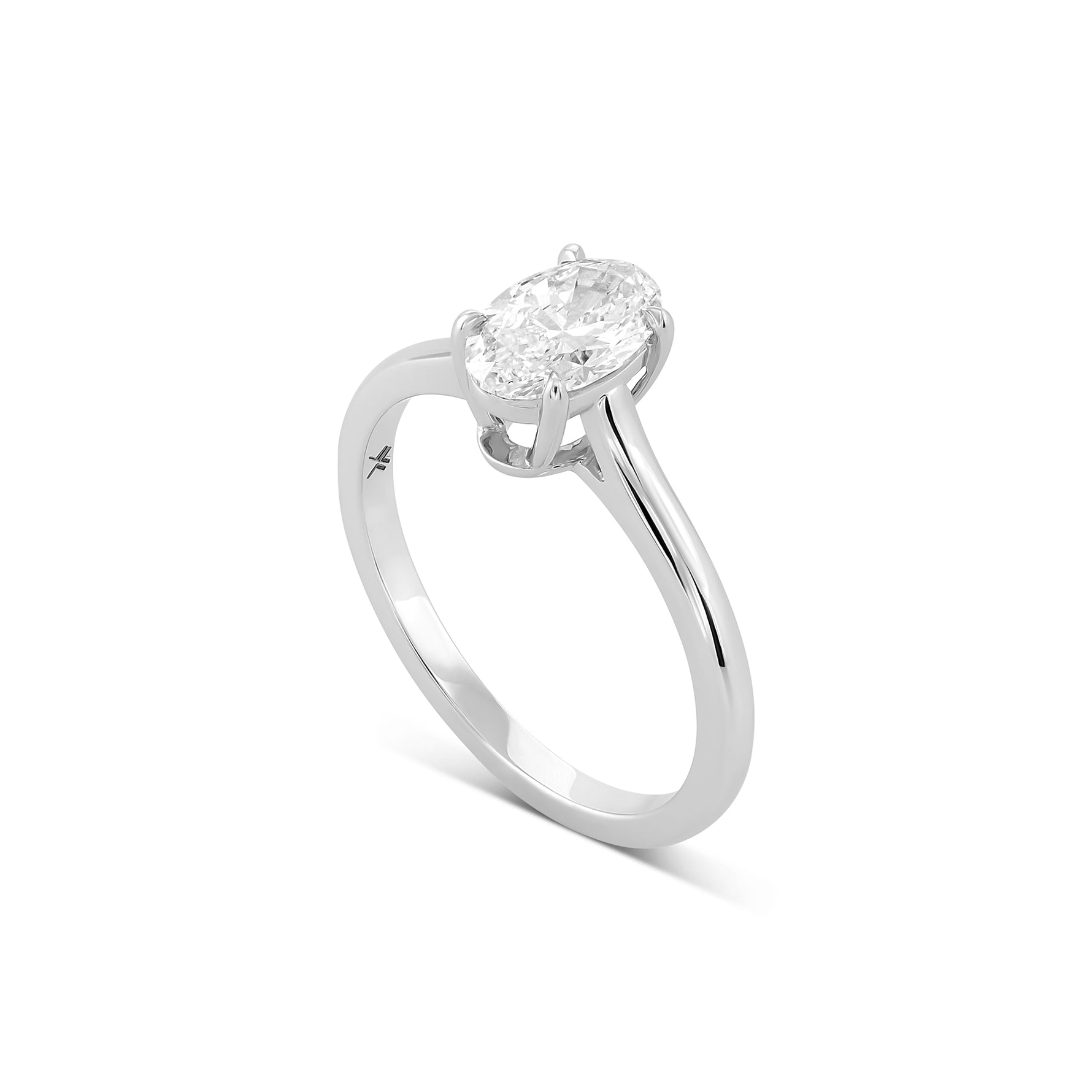 Classic Oval Diamond Solitaire Ring