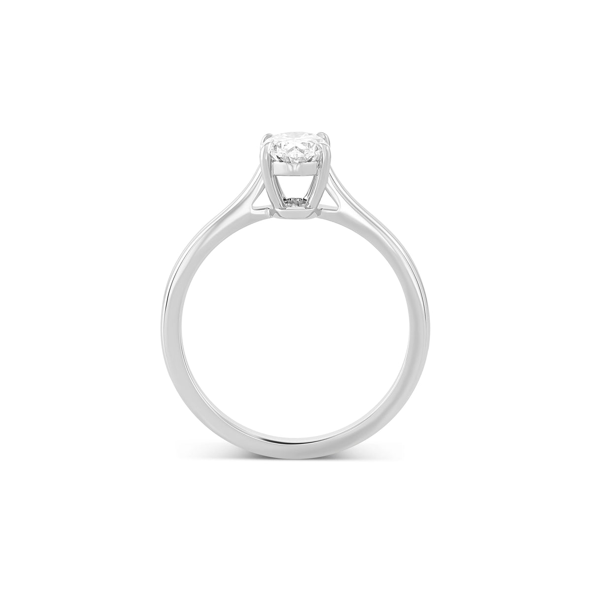 Classic Oval Diamond Solitaire Ring
