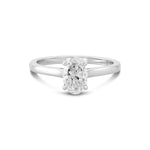 Classic Oval Diamond Solitaire Ring