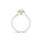 Fancy Yellow Cushion Halo Diamond Ring