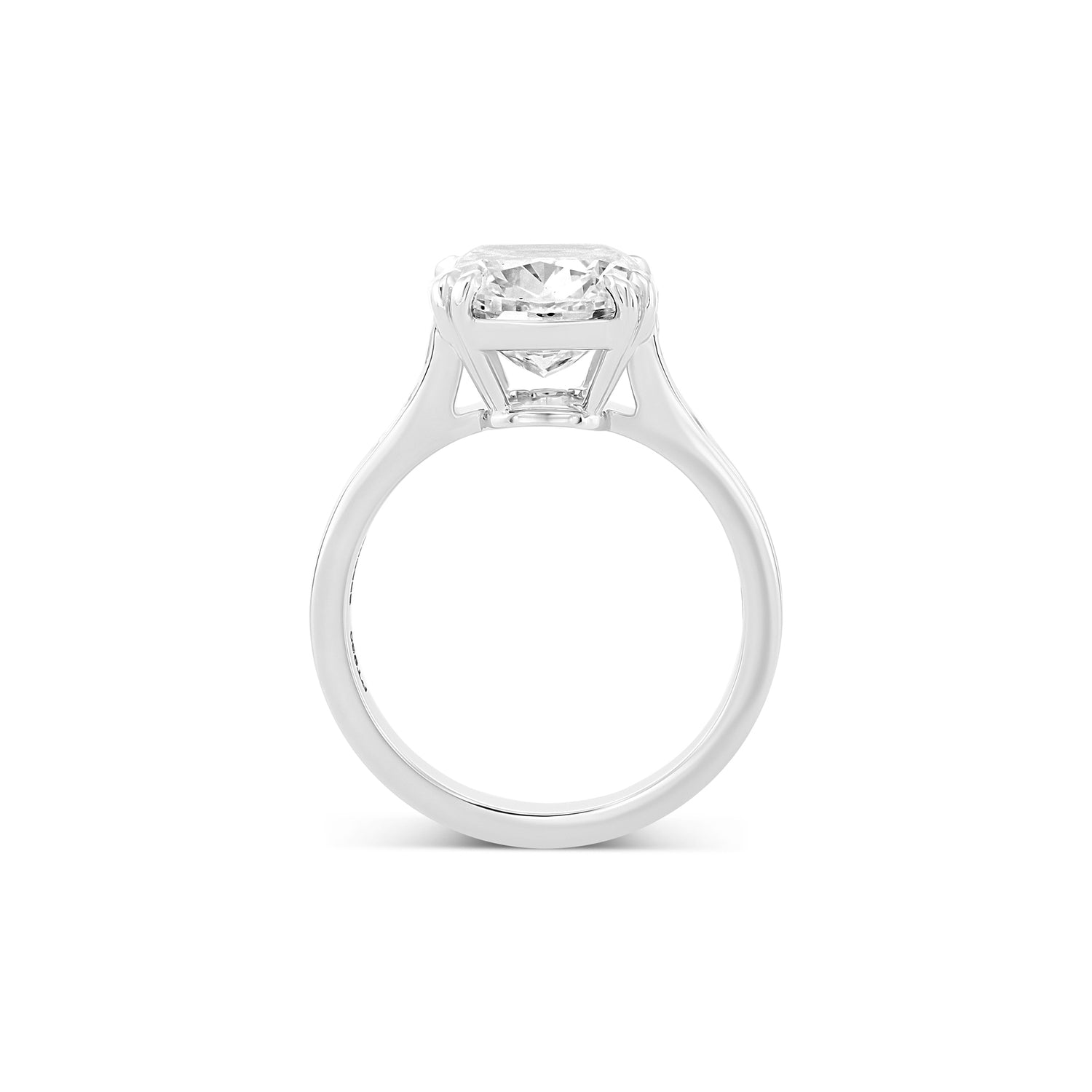 Colorless Cushion Diamond Solitaire Ring