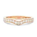 Custom Contoured Diamond Wedding Band