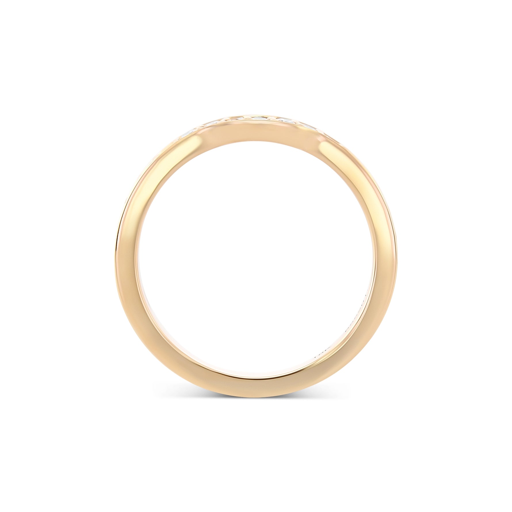 Custom Contoured Diamond Wedding Band