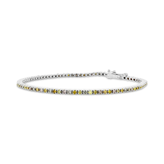 Multicolored Diamond Tennis Bracelet