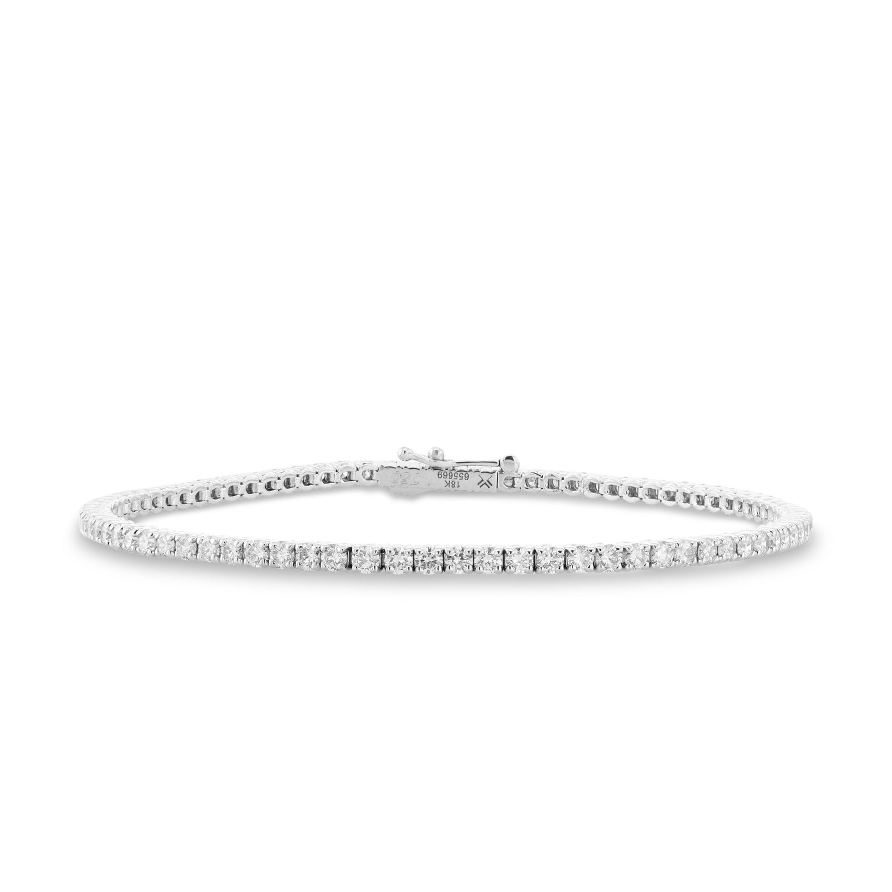 Round White Diamond Tennis Bracelet