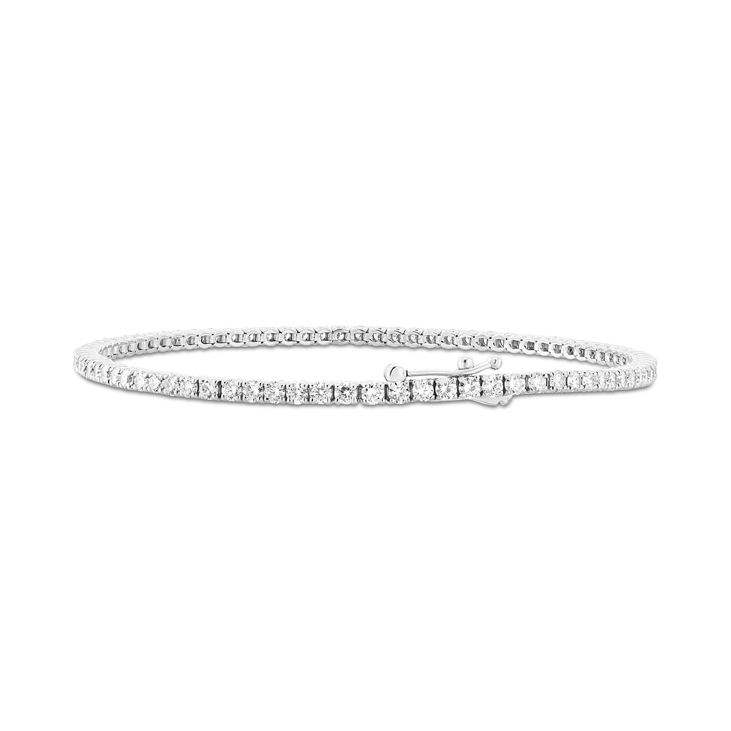 Round White Diamond Tennis Bracelet