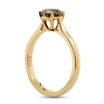 Fancy Dark Orange Brown Diamond Solitaire engagement ring