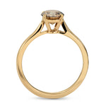 Fancy Dark Orange Brown Diamond Solitaire engagement ring