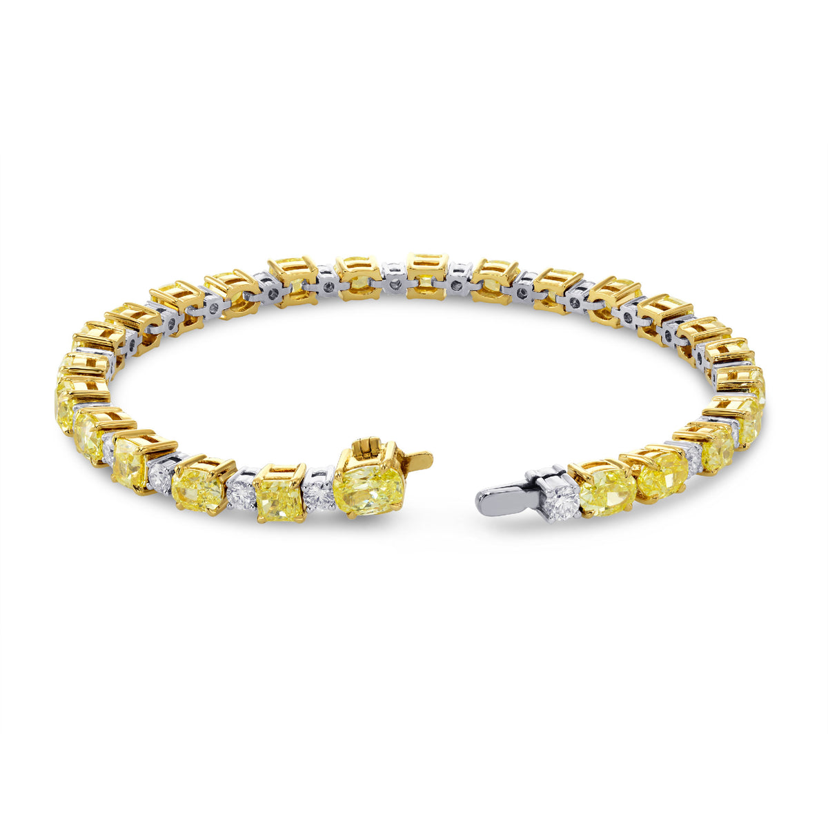 Fancy Intense Yellow Mixed Shape Diamond Bracelet
