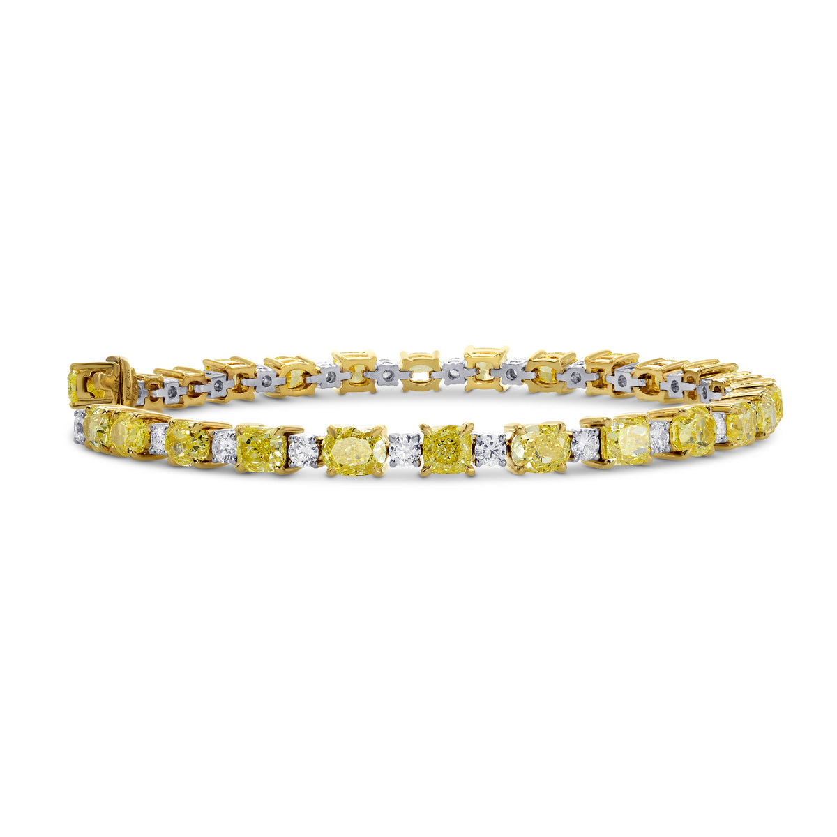 Fancy Intense Yellow Mixed Shape Diamond Bracelet
