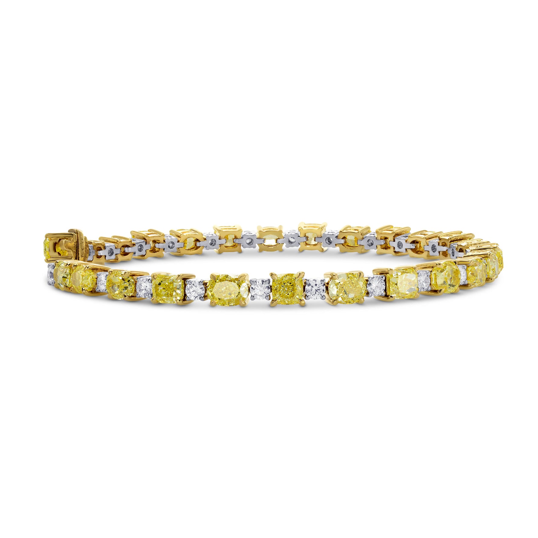 Fancy Intense Yellow Mixed Shape Diamond Bracelet