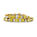 Fancy Intense Yellow Mixed Shape Diamond Bracelet
