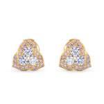 Fancy Pink and White Diamond Pave set Earrings