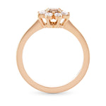 Fancy Dark Orange Brown Emerald and White Brilliant Diamond Dress Ring