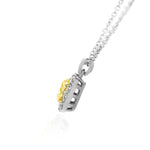 Fancy Light Yellow Oval Diamond Pendant