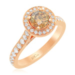 Fancy Brown Diamond Halo Engagement Ring