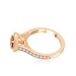 Fancy Brown Diamond Halo Engagement Ring