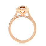 Fancy Brown Diamond Halo Engagement Ring