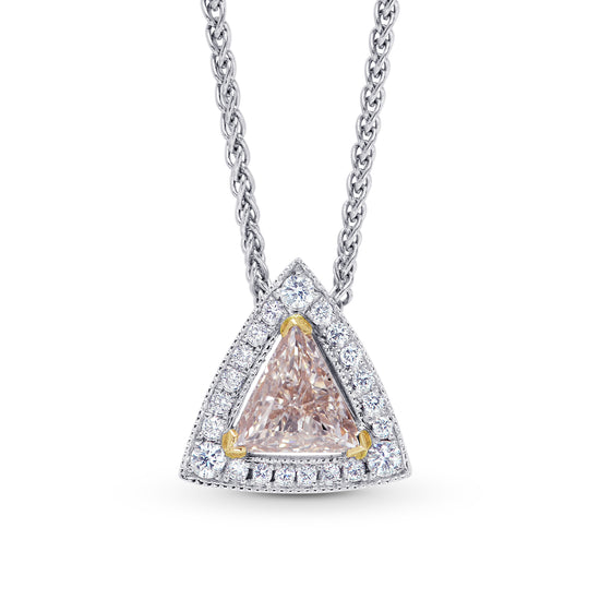 Pink Triangle Diamond Pendant