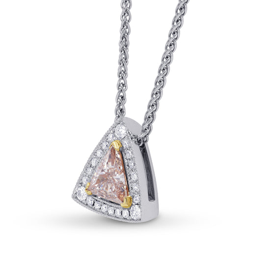 Pink Triangle Diamond Pendant
