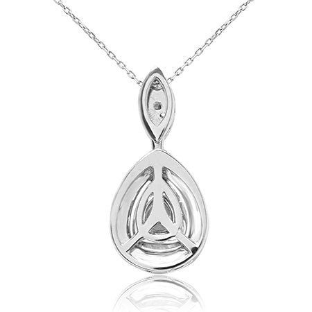 Fancy Light Brownish Pink Pear Diamond Drop Pendant