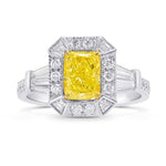 Fancy Intense Yellow Radiant Diamond Ring