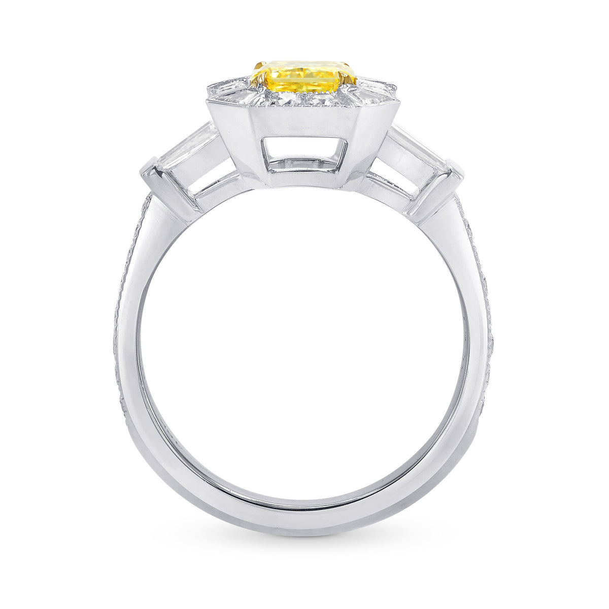 Fancy Intense Yellow Radiant Diamond Ring