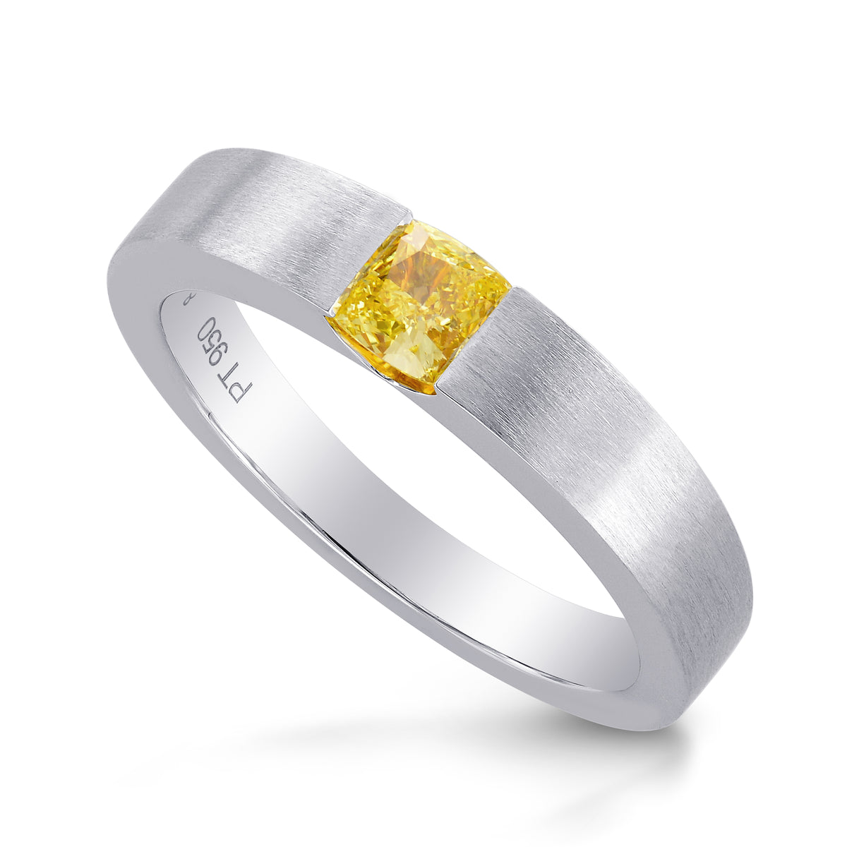 Fancy Vivid Yellow Diamond Solitaire  Ring