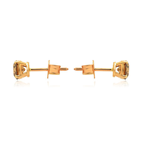 Fancy Brown Stud Earrings