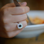 Fancy Black Diamond Double Halo Ring