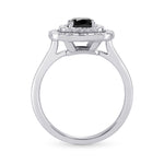 Fancy Black Diamond Double Halo Ring