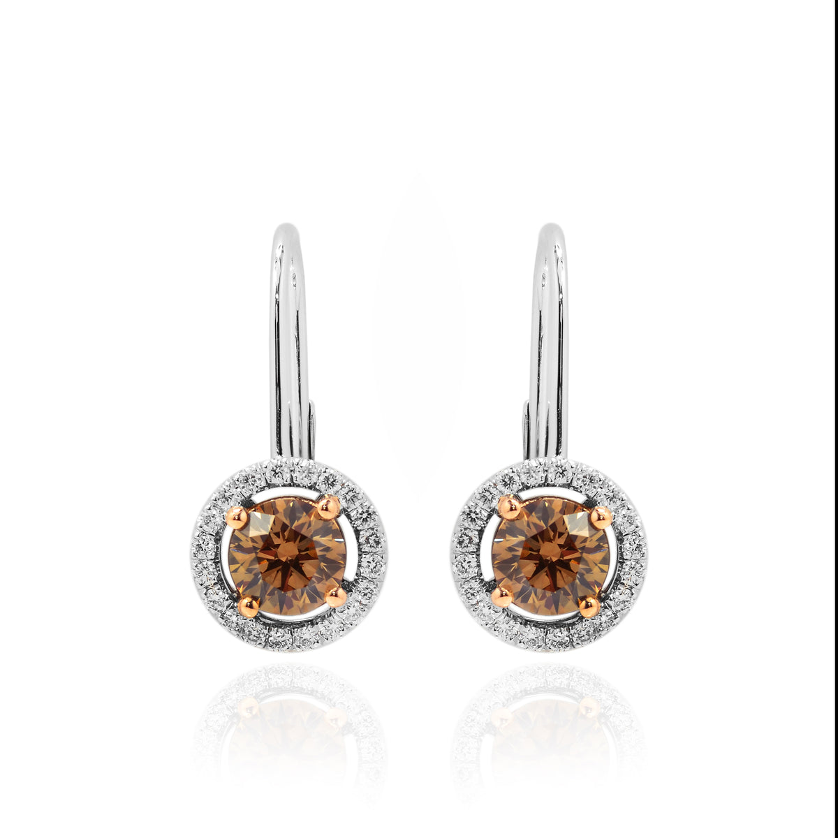 Champagne Diamond Drop Earrings