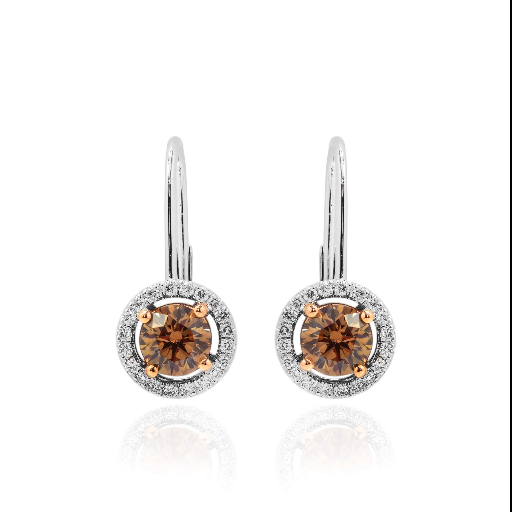 Champagne Diamond Drop Earrings